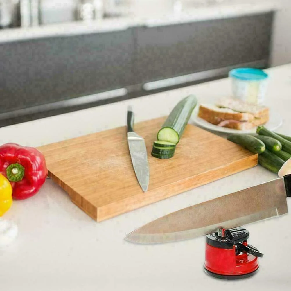 Точилка для ножів на присосці ручна Червона, фото №2 Точилка для ножів на присосці ручна Червона, фото №2