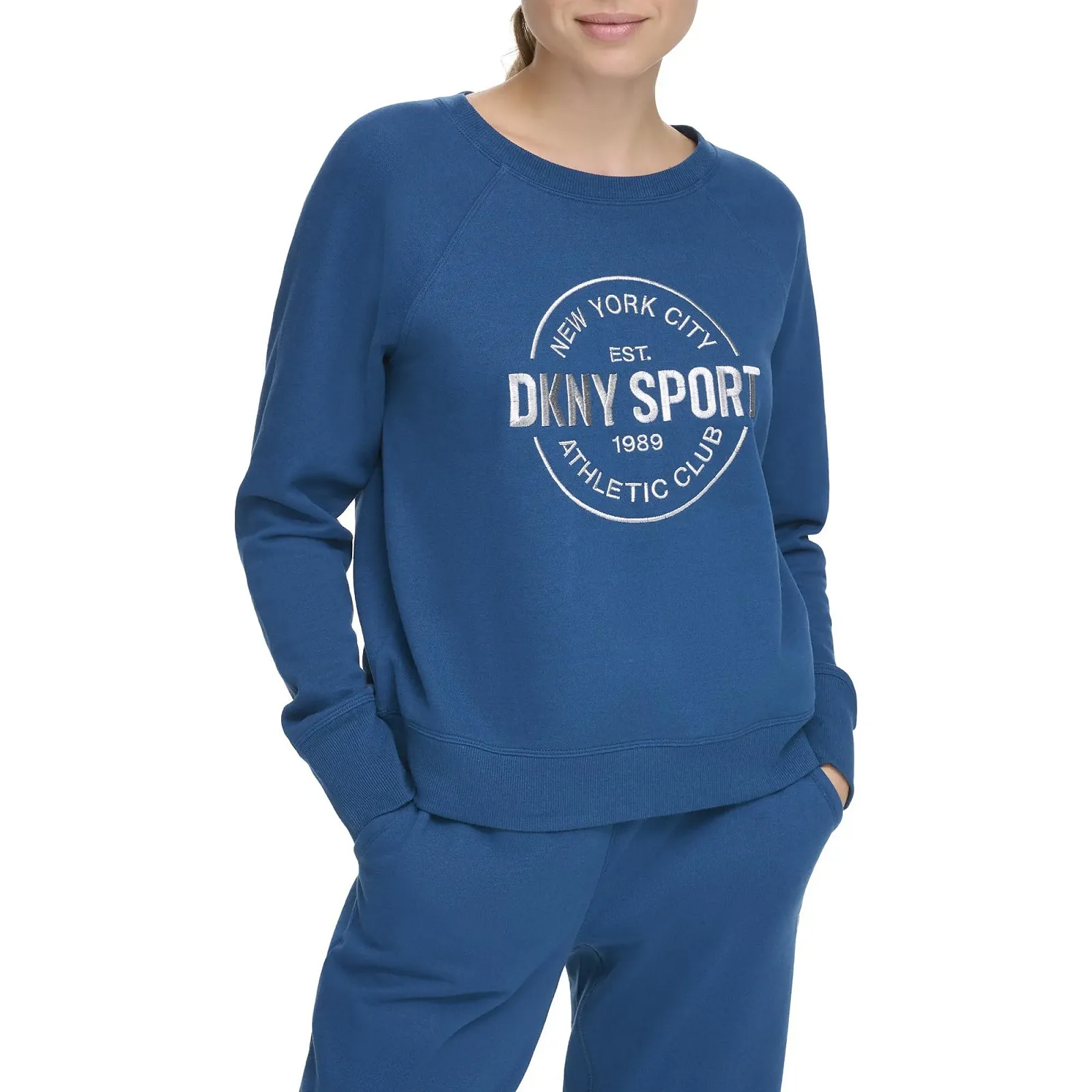 Свитшот DKNY Lurex Athletic Medallion Logo Женский, фото №5 Свитшот DKNY Lurex Athletic Medallion Logo Женский, фото №5