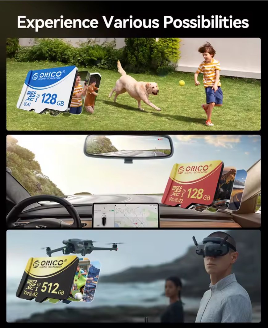 Карта памяти Orico 512Gb microSDXC UHS-I U3 V30 A2 4K, фото №6