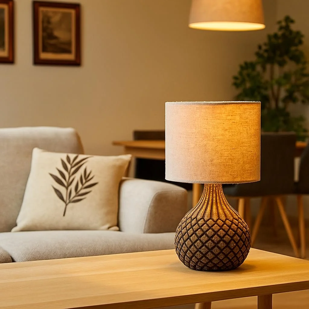 Настільна лампа Luxus Paris H 34 x Діаметр 20 E27 Кераміка Червоний, фото №4