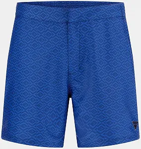 Чоловічі пляжні шорти GUESS UNDERWEAR / Сині з принтом / Розмір M - Фото 1