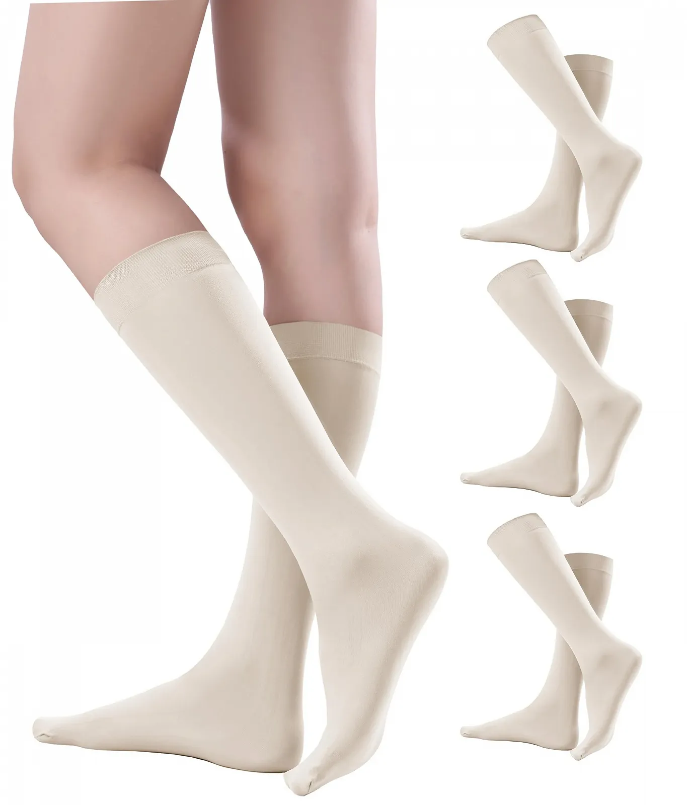 Жіночі гольфи TRIFOLIUM 80 Den Колір шкіри, 3 пари, фото №1 Жіночі гольфи TRIFOLIUM 80 Den Колір шкіри, 3 пари, фото №1