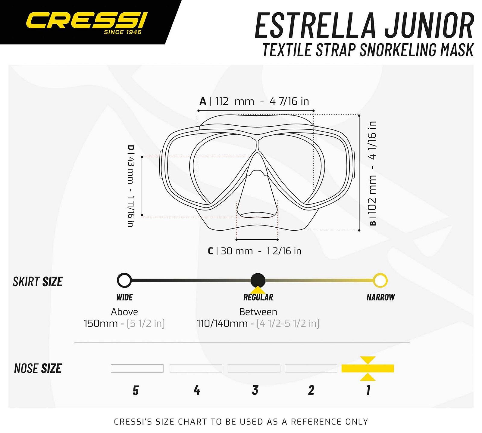 Маска Cressi Estrella Jr, фото №5