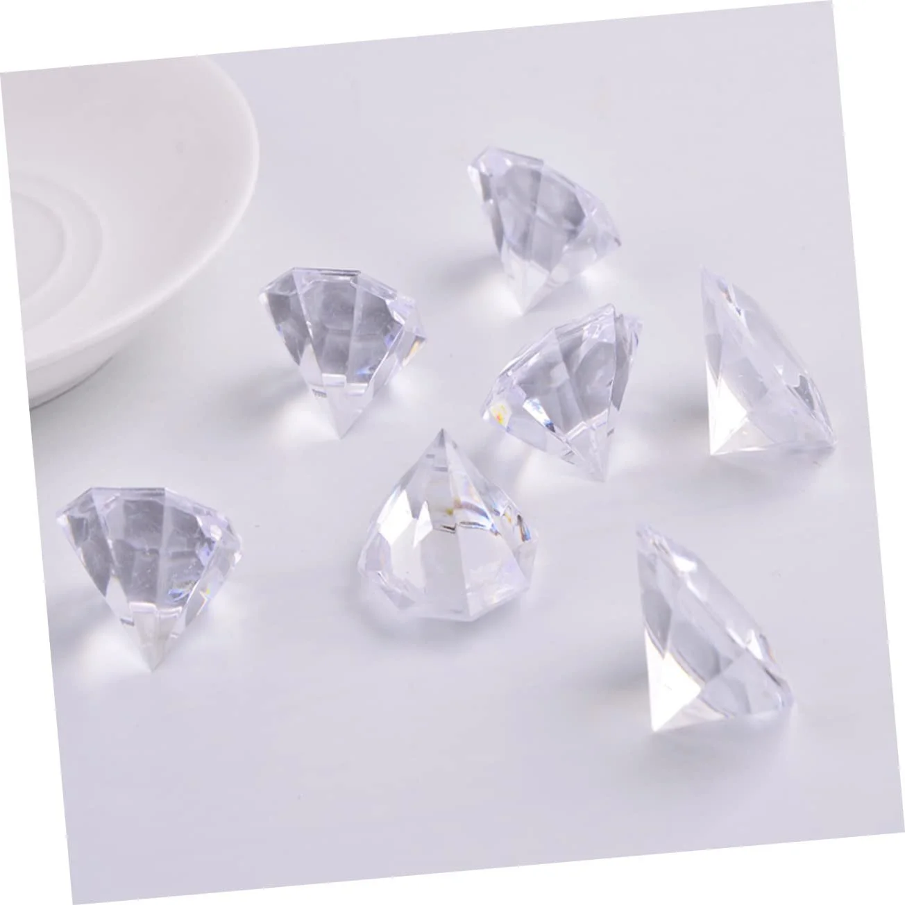 Декоративні акрилові кристали Прозорий Акрилові діаманти для весільної вечірки DIY прикраси Наповнювач для столу для ваз, фото №8