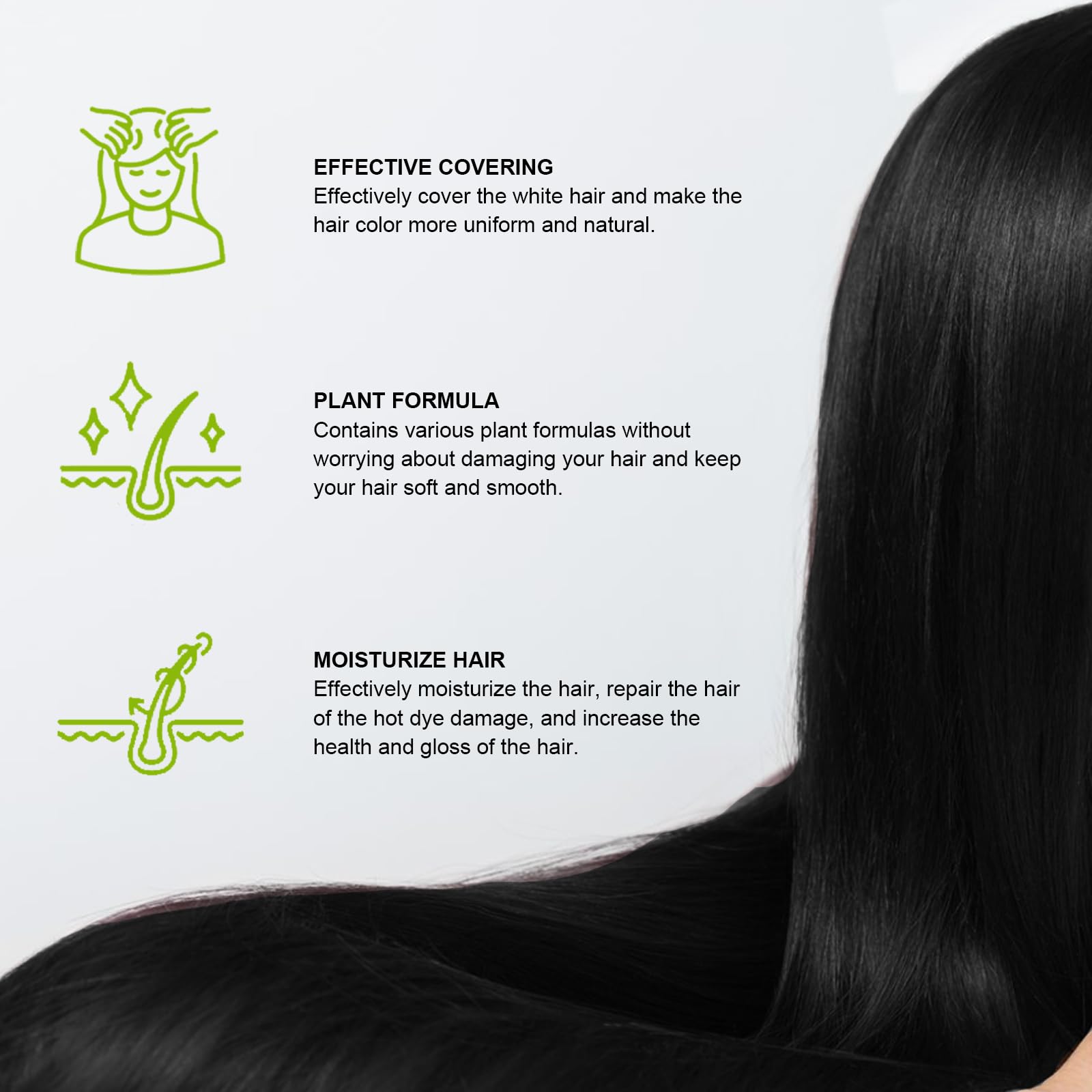 Шампунь Коричневый Шампунь для покраски волос Серое покрытие Натуральный Цвет волос Упаковка из 4, фото №7