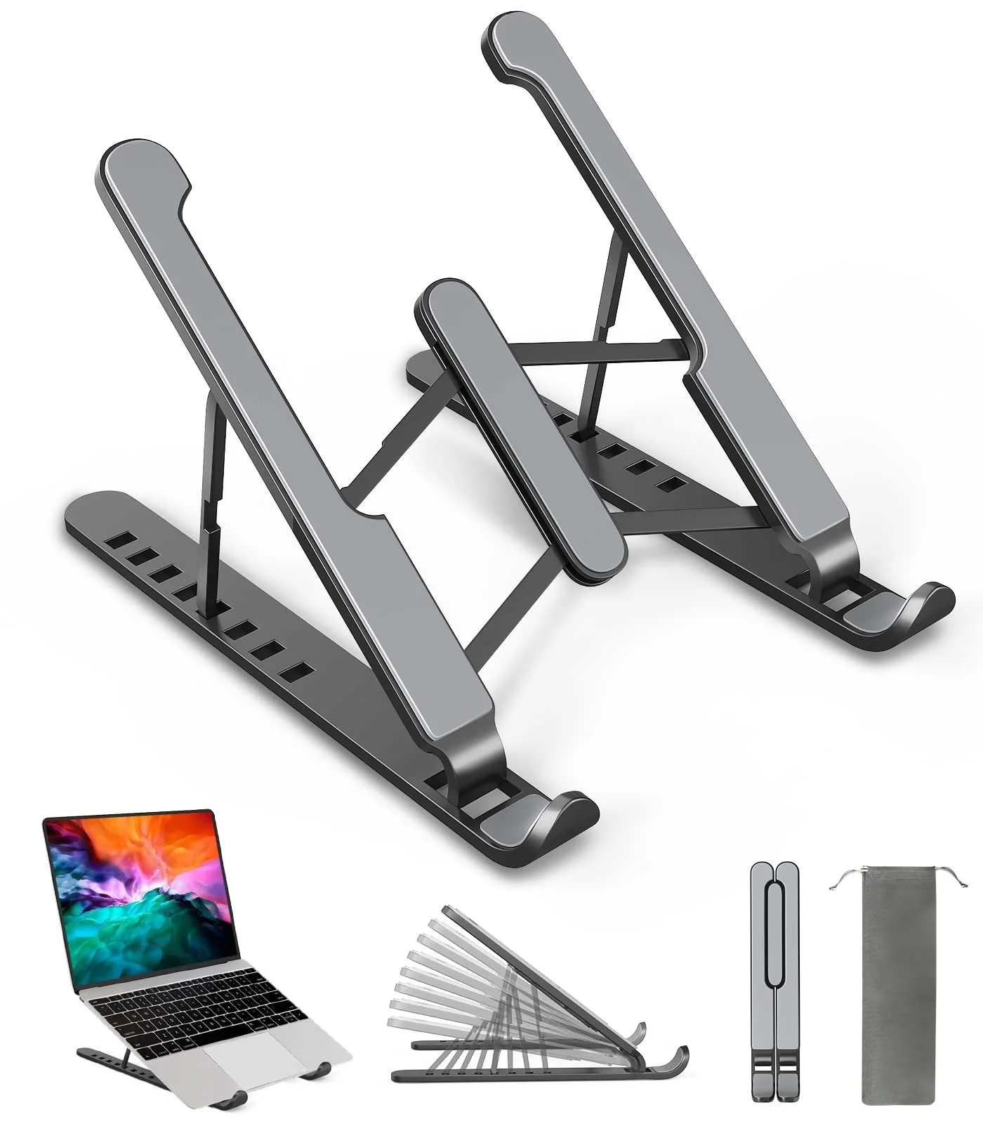 Подставка для ноутбука AOVUYCK-Store с 8 регулируемыми уровнями Совместима с MacBook Air Pro, HP, 10-15.6 дюймов, фото №1