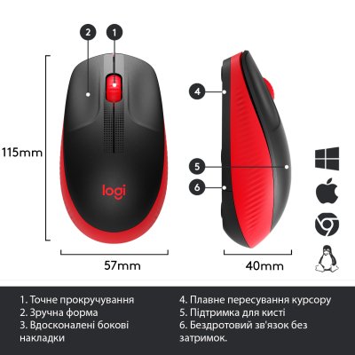 Мышка Logitech M190 Red (910-005908), фото №6