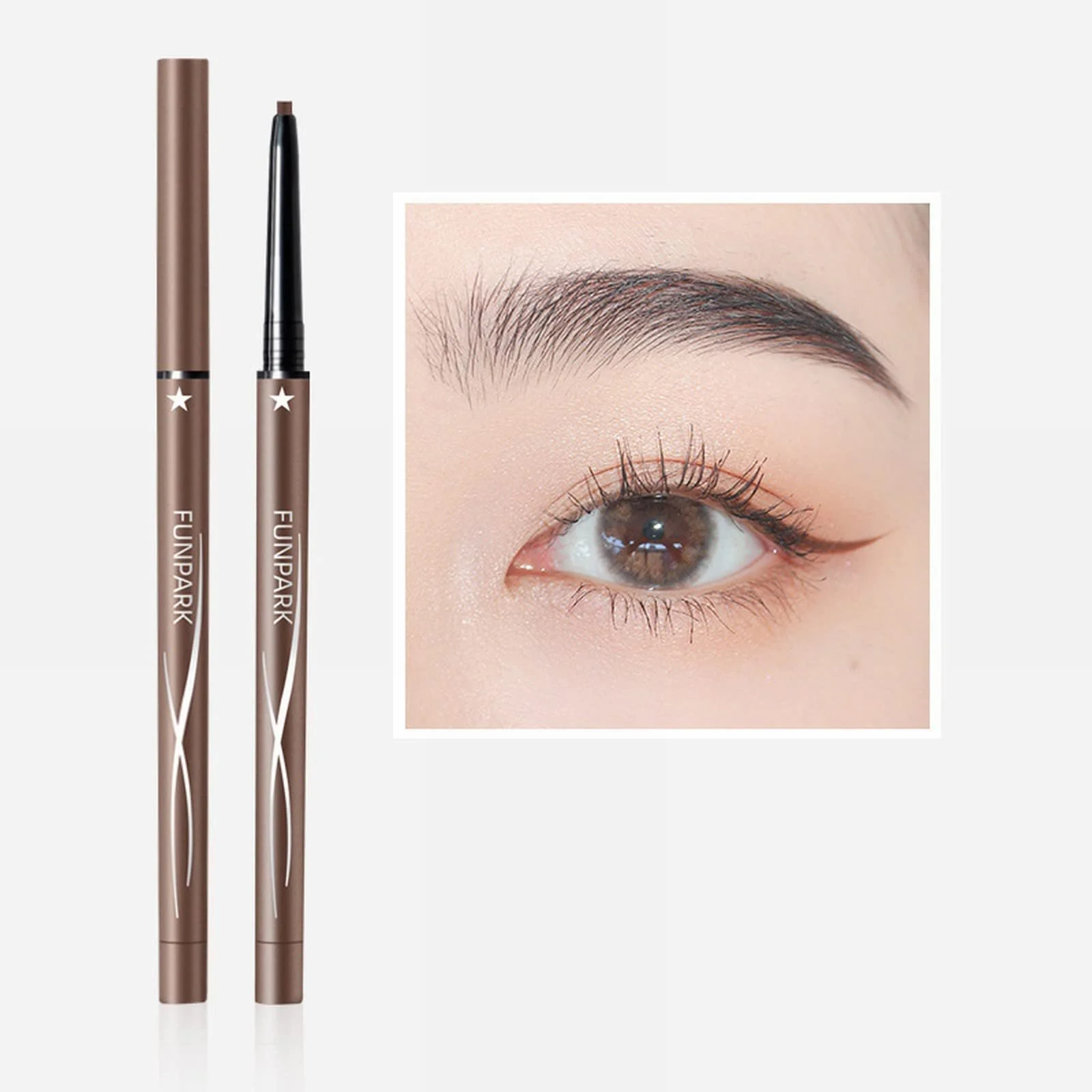 Олівець для очей You are so beautiful girl Перламутровий Металік Блискучий Водостійкий Висувний Чорний, One Size, фото №2