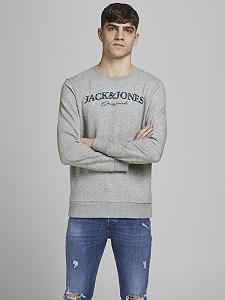 Світшот Jack&Jones SWEAT CREW NECK 12180410 Сірий XXL synthetic.ua - Фото 1