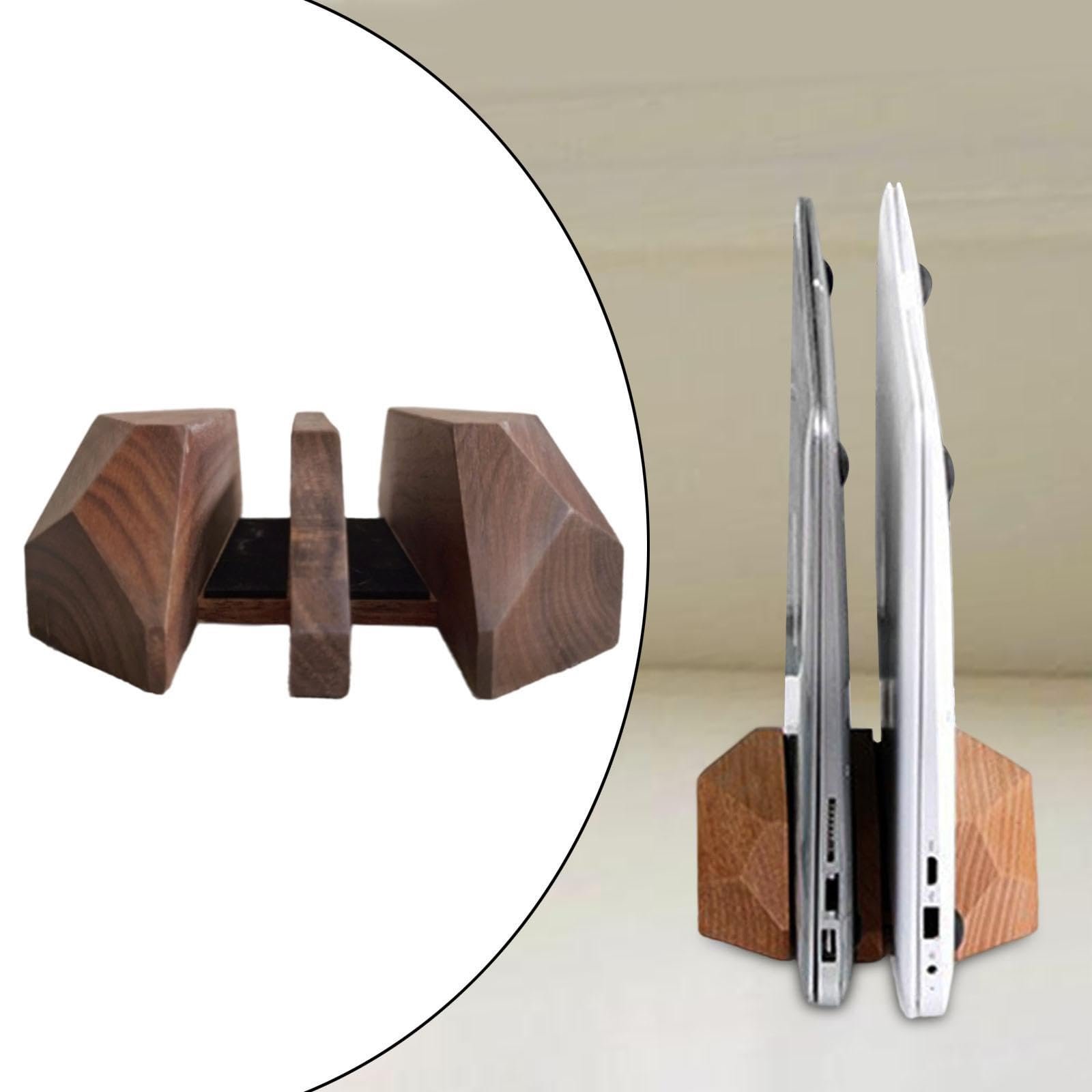 Вертикальная Деревянная Подставка для ноутбука 18 x 11,5 x 5 см, фото №5