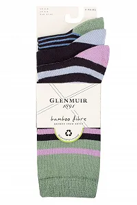 Шкарпетки GLENMUIR Жіночі візерункові бамбукові, 3 пари synthetic.ua - Фото 1