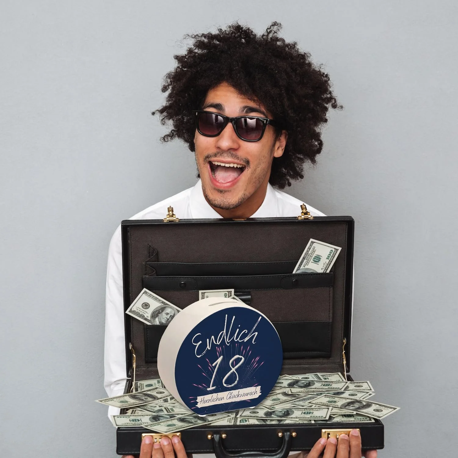 Скарбничка Керамічна Endlich 18 Herzlichen Glückwunsch, фото №5