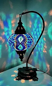 Настільна лампа Samarkand Lights Mosaic Table Lamp L Ручна робота Турецька Блакитна - Фото 1