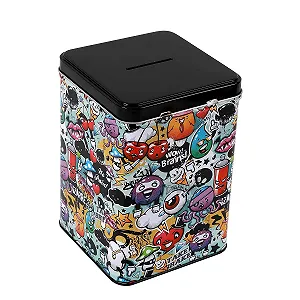 Скарбничка I-TOTAL Funny Money Box металева з замком Graffiti synthetic.ua - Фото 1