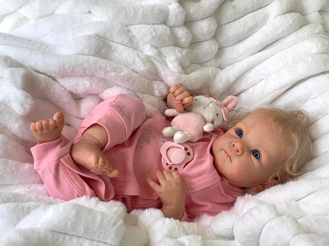 Кукла Zero pam Reborn Baby Полностью силиконовая 45 см Блондинка Водонепроницаемая От 3 лет, фото №6