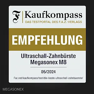 Ультразвукова зубна щітка Megasonex M8 2 рівні вібрації, зарядна станція, 2 насадки, дорожній футляр synthetic.ua - Фото 1