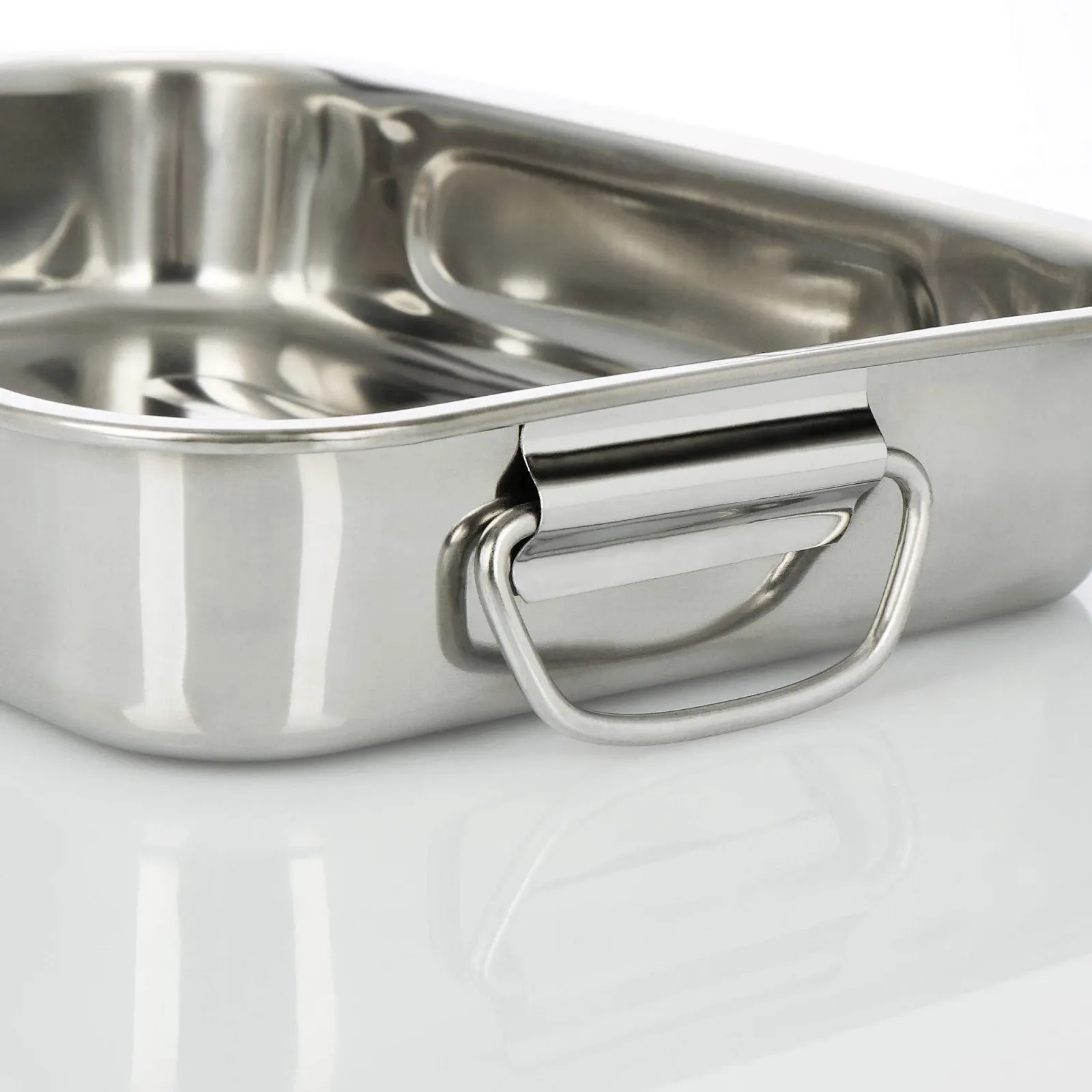 Набор форм для запекания COM-FOUR 3 шт из нержавеющей стали с ручками Серебристый, фото №3