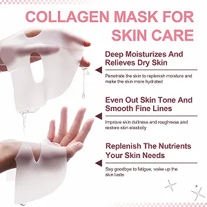 Маска с коллагеном Organic, ночная, для лица, глубокое увлажнение, повышение упругости (4 шт в упаковке) synthetic.ua - Фото 1