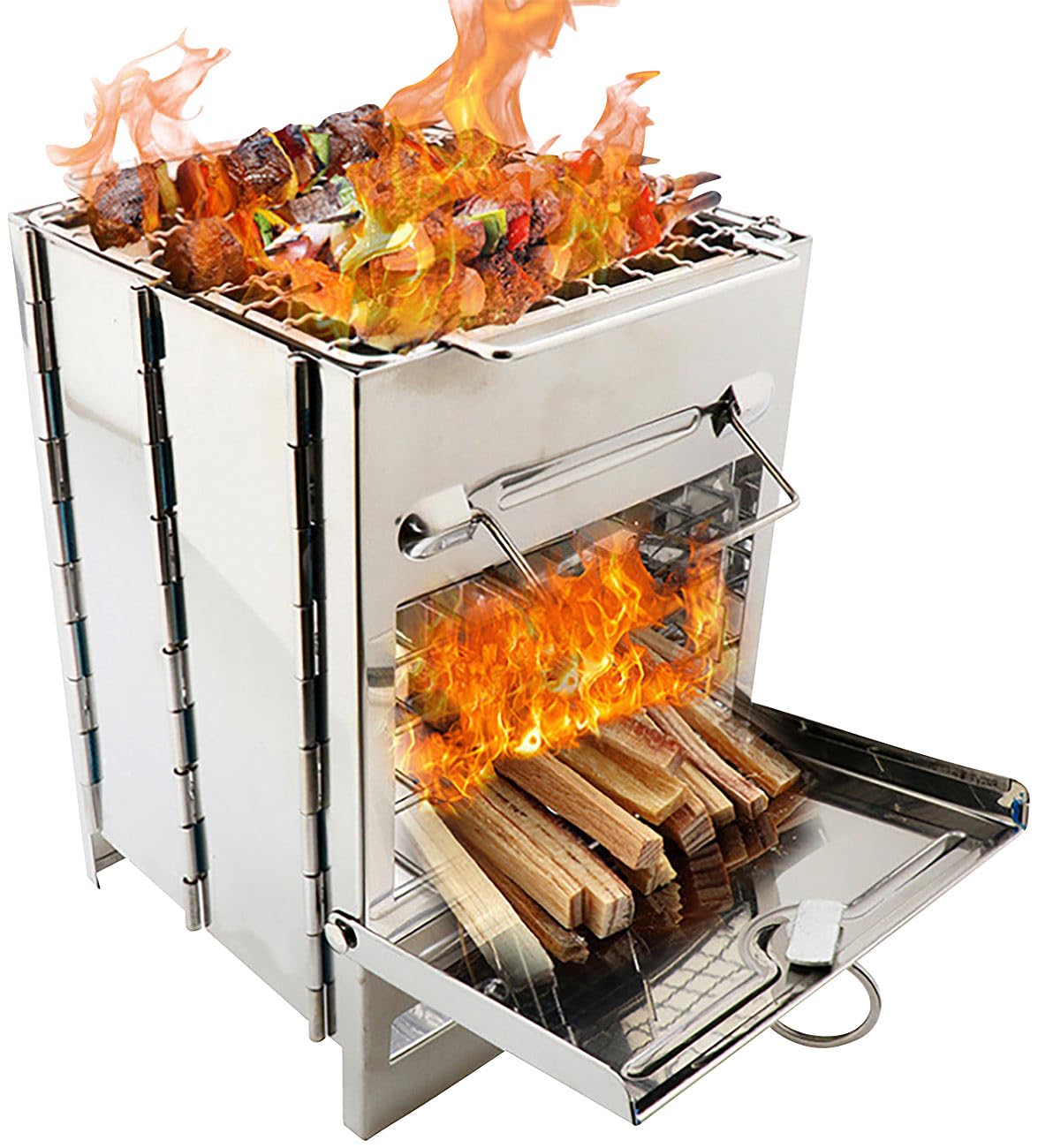 PЕARL Плита 4 нержавіюча сталь (грати для приготування їжі, пічка hoho), фото №4