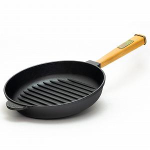 Пательня-гриль 4BIG.fun Fire Pan кругла чавунна з гриль смужками Діаметр 24 см - Фото 1