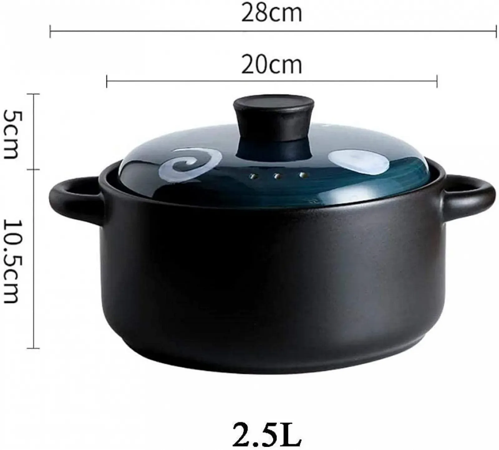 Каструля керамічна Ksamwjf для тушкування, фото №3 Каструля керамічна Ksamwjf для тушкування, фото №3