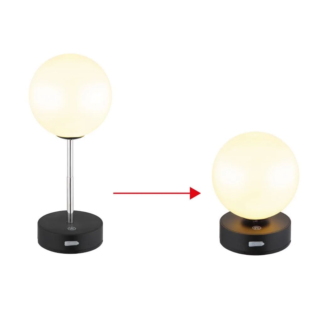 Настольная лампа Globo Touch Dimmer Регулируемая USB LED Черная, фото №5