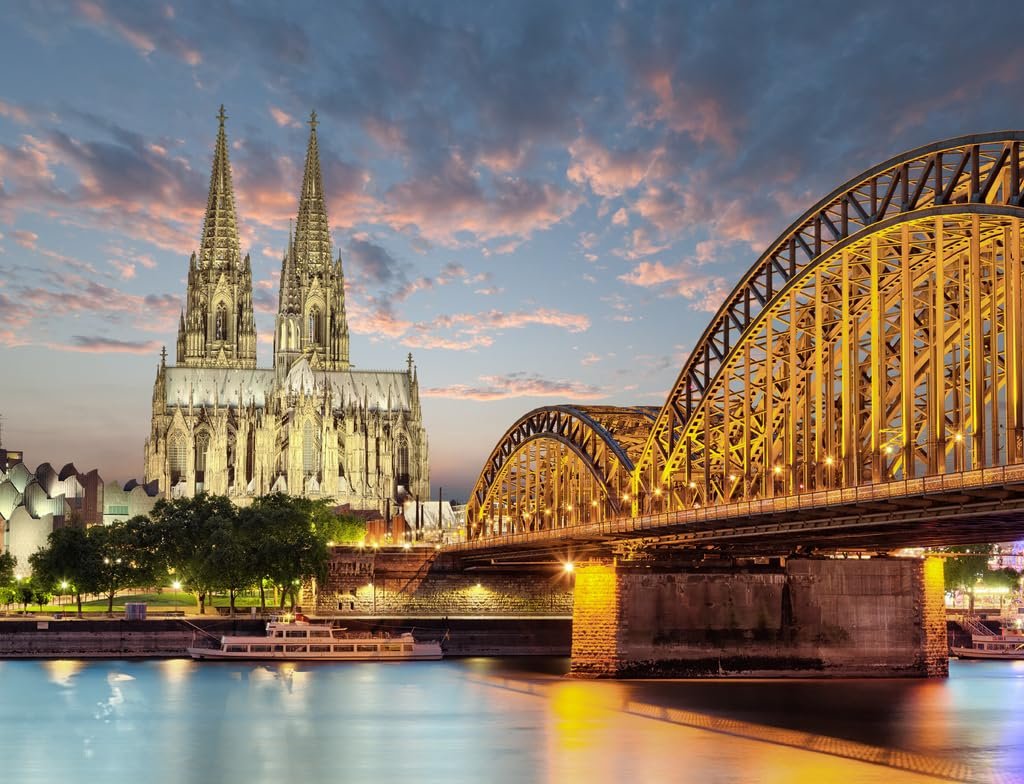 Пазл Lais Puzzle Кельнский собор на Рейне с мостом 1000 деталей, фото №2