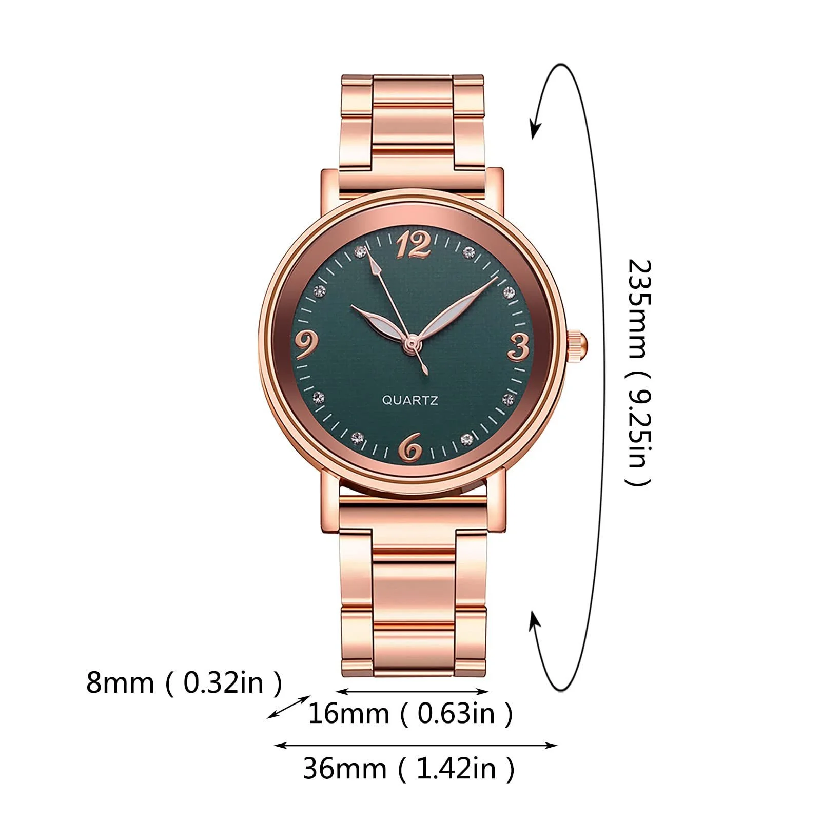 Годинник Кварцовий Аналоговий Generisch Чоловічий Leuchtende Band Steel Edelstahl, фото №5