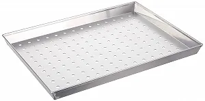 Деко для випічки Pentole Agnelli Pastry & Pizza перфороване прямокутне алюмінієве 40 x 30 x 3 см Сріблясте - Фото 1