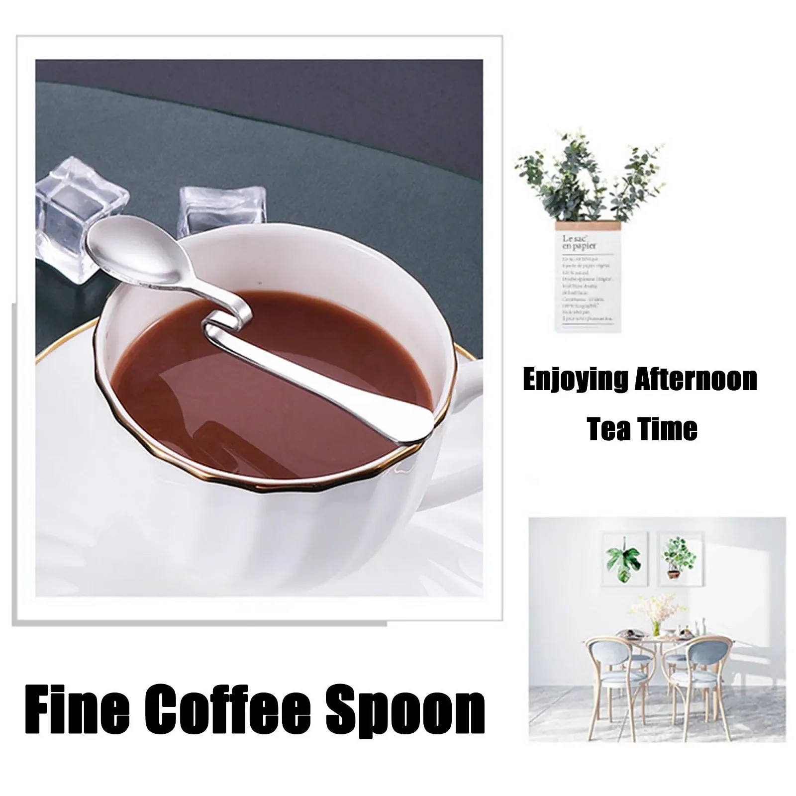 Ложка для меду ZAHD Набір з 4 шт, нержавіюча сталь, довга ручка, фото №4