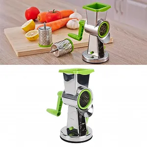 Ручная терка Omabeta, кривошипная для сыра с 3 лезвиями на присоске для овощей и орехов synthetic.ua - Фото 1