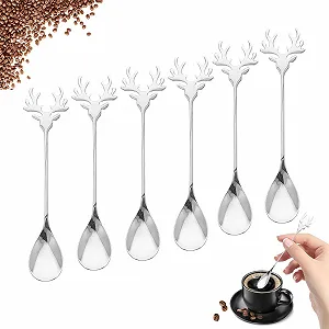 Набор ложек Silver Elk Christmas, нержавеющая сталь, 6 шт - Фото 1