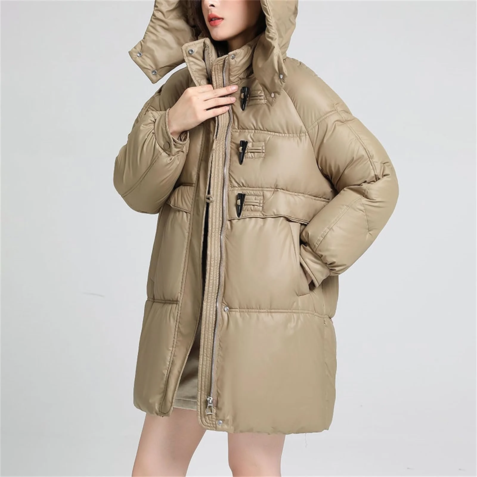 Женская куртка DKLOVIFU Парка Длинная, фото №3 Женская куртка DKLOVIFU Парка Длинная, фото №3