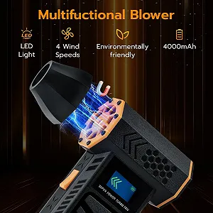 Электрическая воздуходувка Mcbazel 130000 RPM 4 скорости LED synthetic.ua - Фото 1