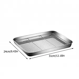Форма для запікання Gatuida прямокутна з нержавіючої сталі з решіткою ціна на synthetic.ua - Фото 1 Форма для запікання Gatuida прямокутна з нержавіючої сталі з решіткою synthetic.ua - Фото 1
