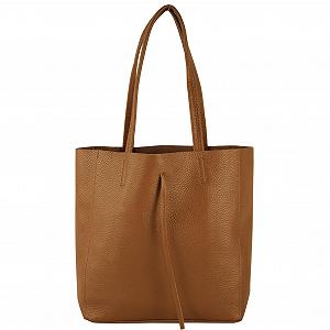 Сумка-тоут из итальянской кожи modamoda de - T253 с внутренним карманом - Фото 1