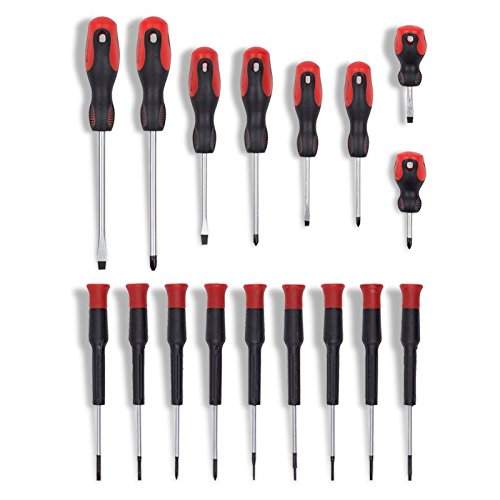 Набор отверток Precision 18 Piece Magnetic с карбюраторными отвертками Slotted/Cross/Pozidrive/Torx в ассортименте на настенном креплении, фото №3