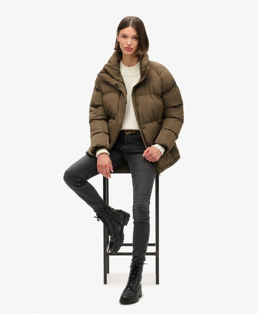 Куртка Superdry стеганая средней длины, фото №5