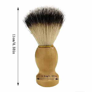 Помазок для бритья Mcheli Premium Pure Badger Hair с деревянной ручкой synthetic.ua - Фото 1