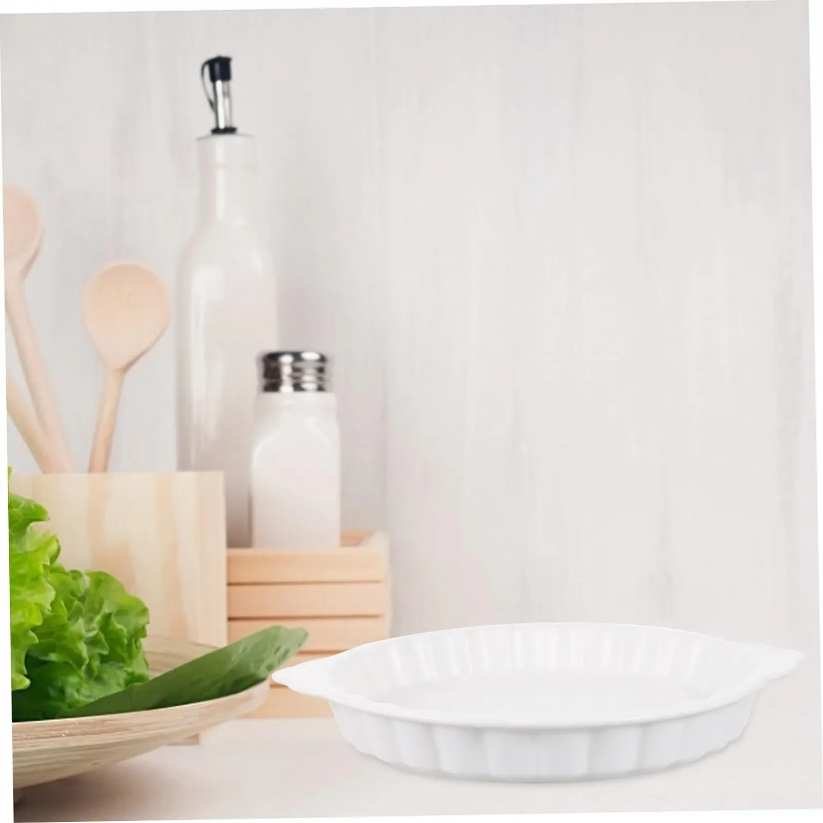 Форма для випікання Керамічна кругла з подвійними ручками глазурована термостійка, фото №3 Форма для випікання Керамічна кругла з подвійними ручками глазурована термостійка, фото №3