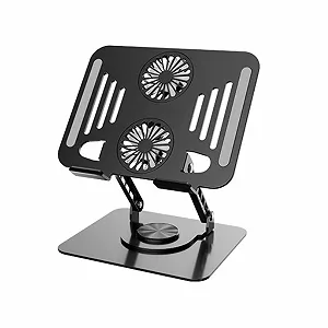 Підставка для ноутбука Метал з протиковзкими силіконовими накладками та функціями повного обертання для регулювання висоти - Фото 1