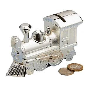 Скарбничка Поїзд Локомотив зі срібним покриттям та гравіюванням - Фото 1