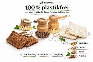 Набір для миття посуду Bamboo & Loofah бамбук та люфа 7 шт synthetic.ua - Фото 1