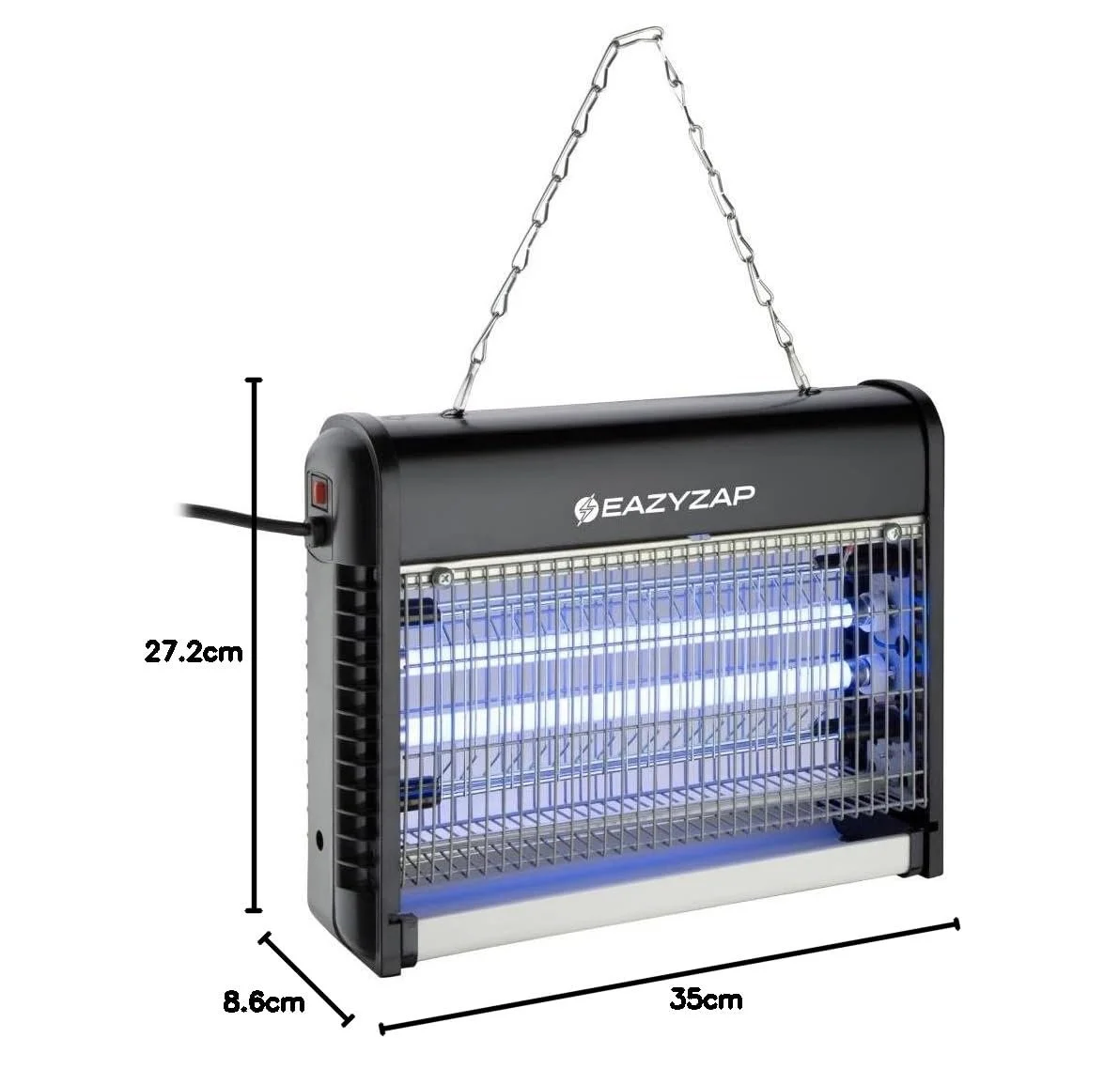 Уничтожитель насекомых EazyZap LED FD496, площадь покрытия 50 м², лампы 2 x 4,5 Вт, сменная лампа AJ636, фото №13