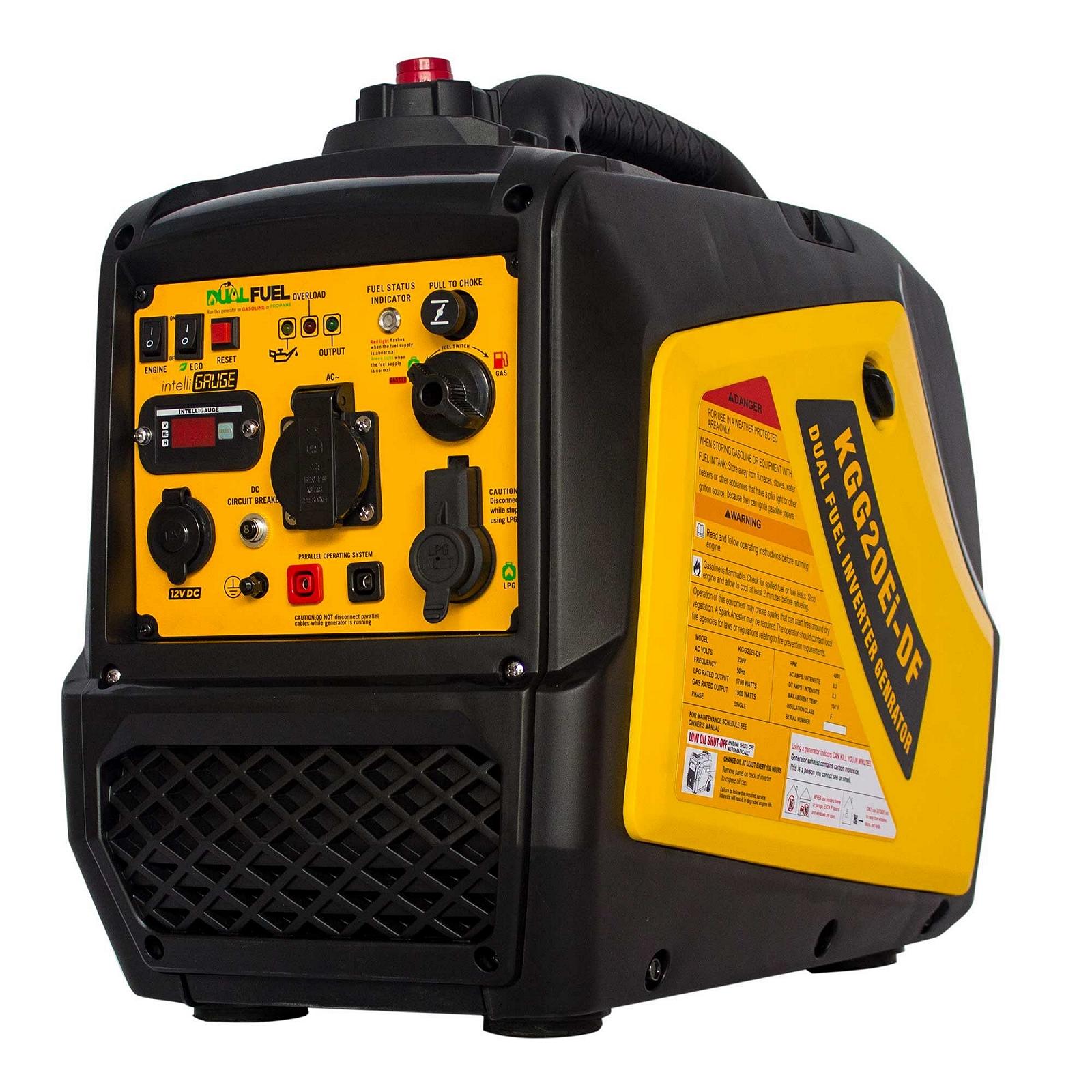 Інверторний генератор газ+бензин KOMPAK 2,3 кВт (KGG20Ei-DF) двопаливний LPG Dual Fuel, фото №8 Інверторний генератор газ+бензин KOMPAK 2,3 кВт (KGG20Ei-DF) двопаливний LPG Dual Fuel, фото №8