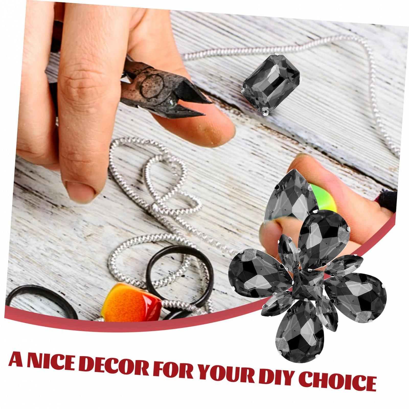 Набор сверл Gadpiparty для ветровых когтей 50 шт. Декоративные аксессуары для ногтей, одежды, хрустальных когтей, декоративные стеклянные самоцветы, стразы для ногтей, декоративные стразы из сплава, швейные сверла, фото №3