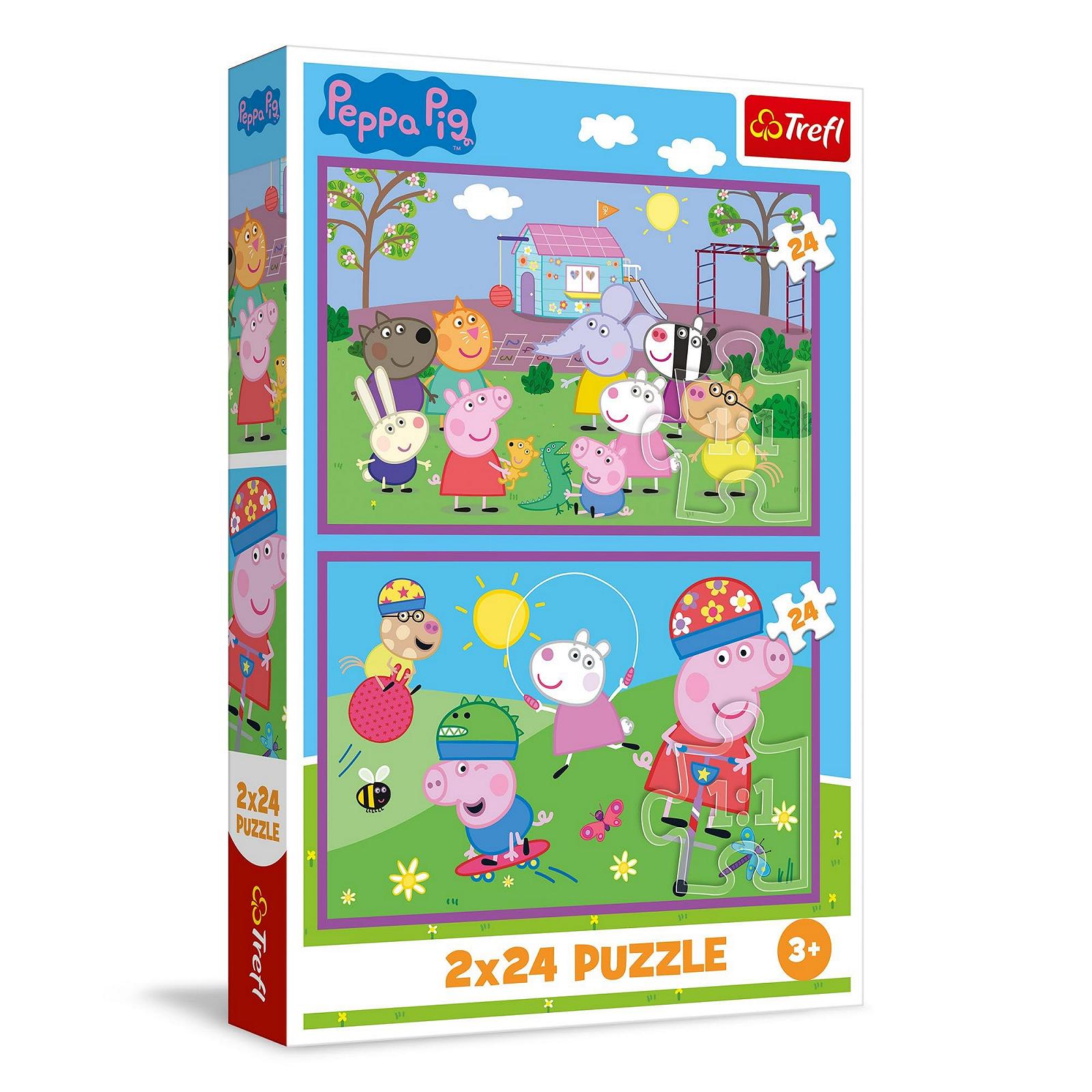 Пазл Trefl Peppa Pig Peppa on the Playground 2 в 1 2 х 24 элемента, фото №1