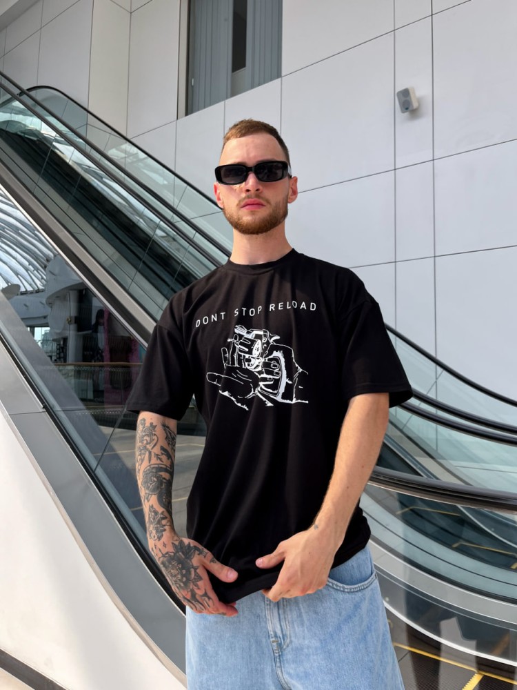 Футболка Reload Don't Stop чорний, фото №1