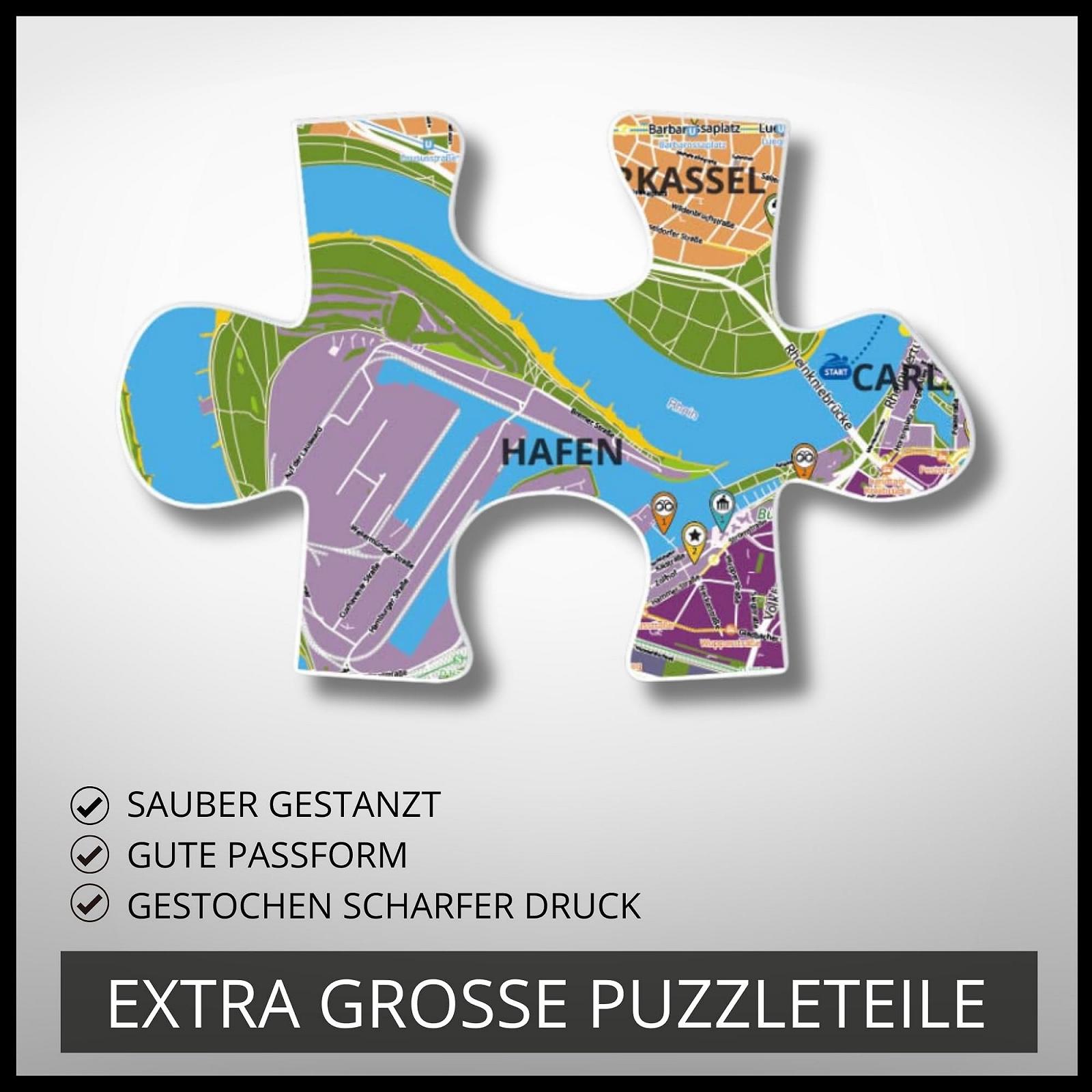 Пазл PuzzleMap City Map XXL Düsseldorf 500 деталей 68 x 48 см з буклетом та картою, фото №4 Пазл PuzzleMap City Map XXL Düsseldorf 500 деталей 68 x 48 см з буклетом та картою, фото №4
