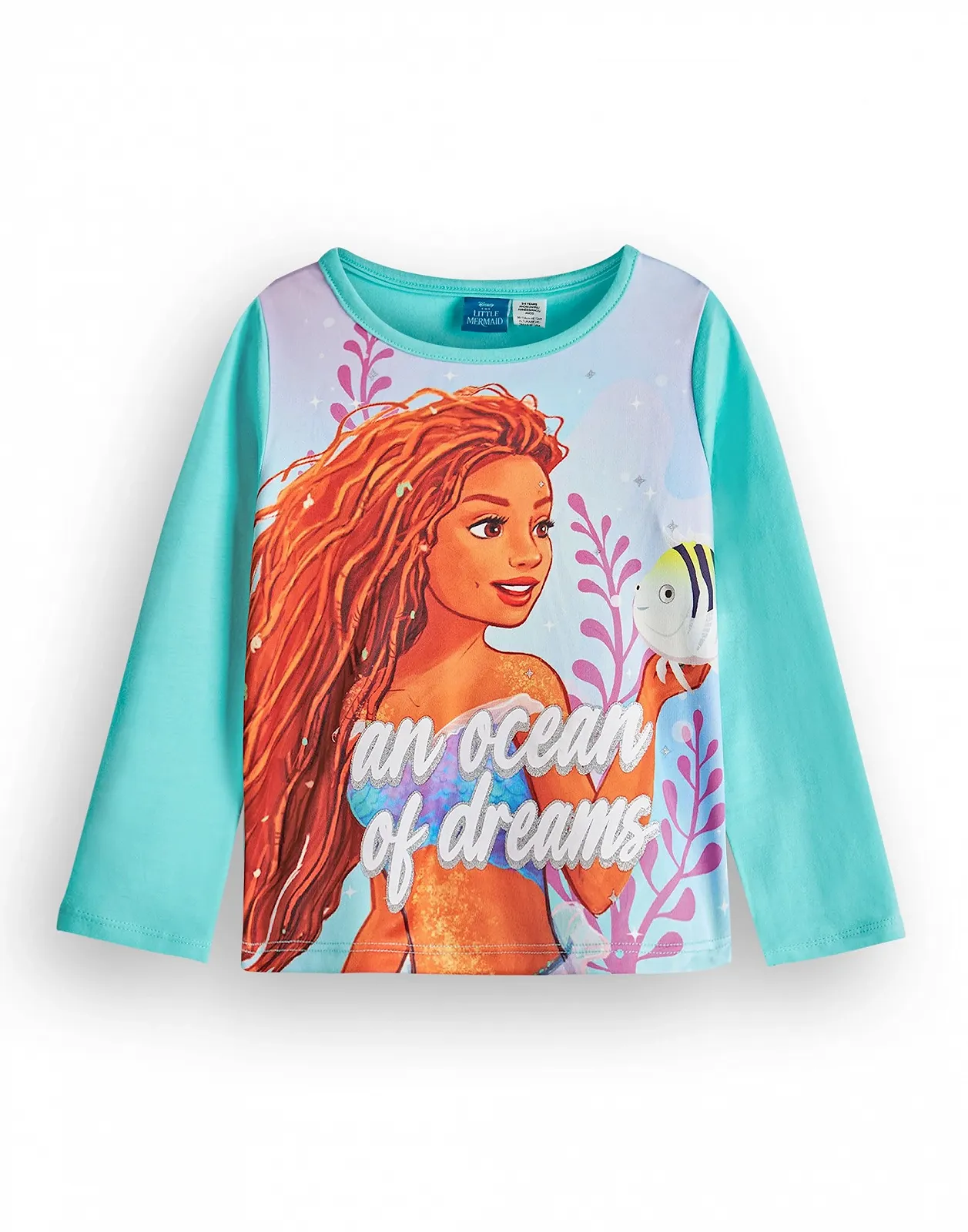 Піжамний набір Disney Русалочка для дівчат Блакитний, фото №3